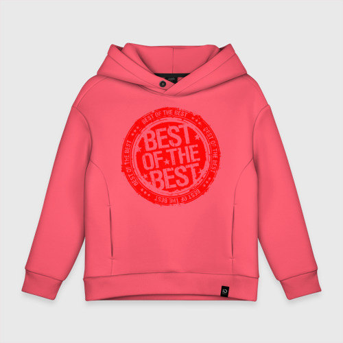 Детское худи Oversize хлопок Red best of the best, цвет коралловый