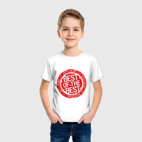 Детская футболка хлопок Red best of the best, цвет белый - фото 3