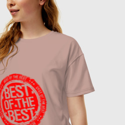 Женская футболка хлопок Oversize Red best of the best - фото 2