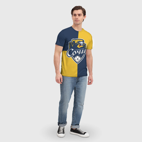 Мужская футболка 3D Футбольный клуб Сочи, цвет 3D печать - фото 5