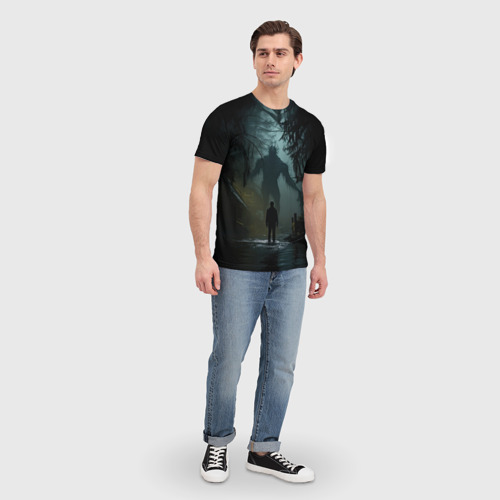 Мужская футболка 3D Болотный монстр , цвет 3D печать - фото 5