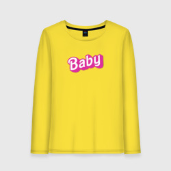 Женский лонгслив хлопок Baby: pink barbie style