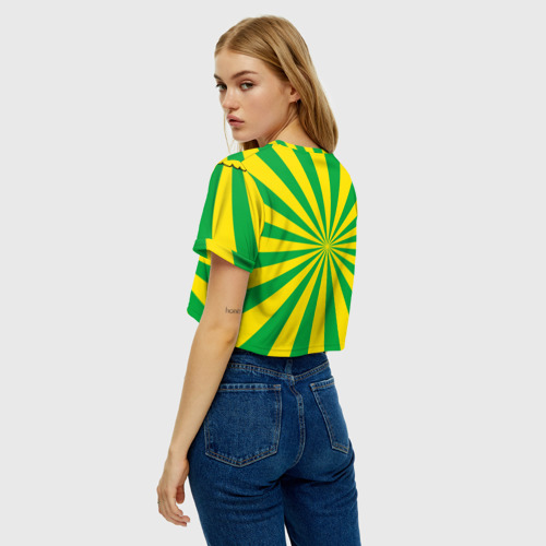 Женская футболка Crop-top 3D Футбольный клуб Анжи, цвет 3D печать - фото 5