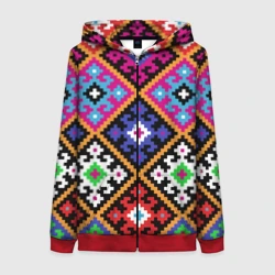 Женская толстовка 3D на молнии Колорит 