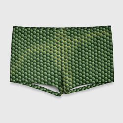 Мужские купальные плавки 3D Зеленая чешуя