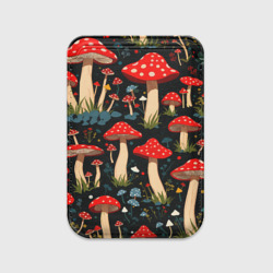 Картхолдер Magsafe магнитный Красные мухоморы в белый горошек - лес грибы