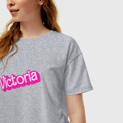 Женская футболка хлопок Oversize Viktoria - barbie style - фото 2