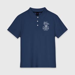 Женское поло хлопок Heavy Meowtal - кошачья музыка