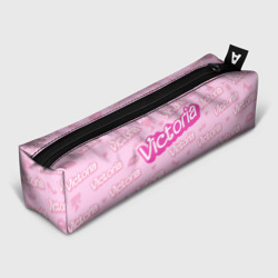 Пенал школьный 3D Виктория - паттерн Барби розовый
