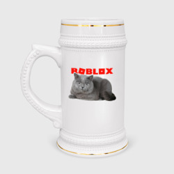 Кружка пивная Кот roblox