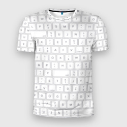 Мужская футболка 3D Slim Клавиатура apple