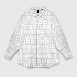 Женская рубашка oversize 3D Клавиатура apple