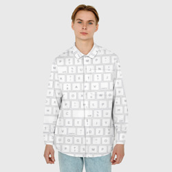 Мужская рубашка oversize 3D Клавиатура apple - фото 2