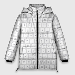 Женская зимняя куртка Oversize Клавиатура apple