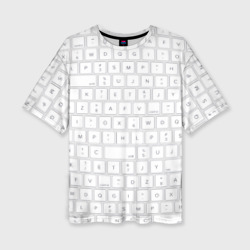 Женская футболка oversize 3D Клавиатура apple