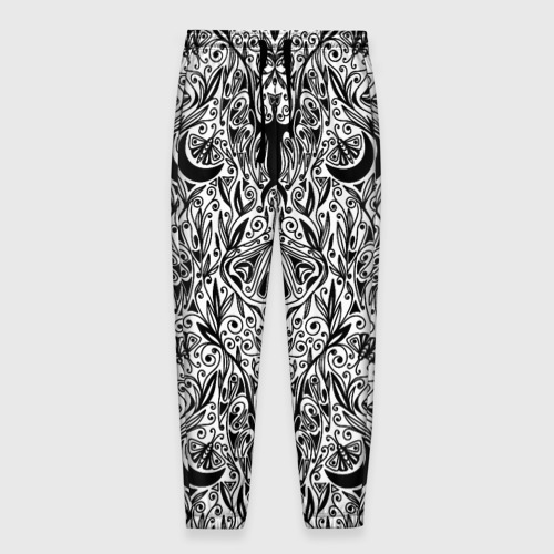 Мужские брюки 3D с принтом Bats and moths - gothic pattern, вид спереди #2