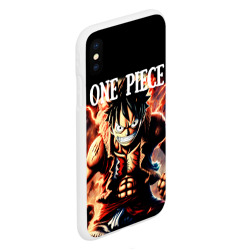 Чехол для iPhone XS Max матовый Злой Луффи из One Piece - фото 2