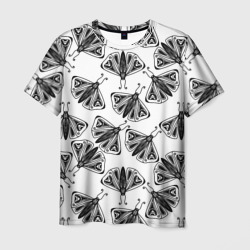 Мужская футболка 3D Butterflies - gothic pattern