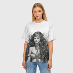 Женская футболка oversize 3D Боевая чародейка - фото 2