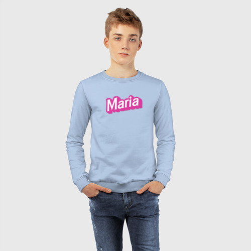 Детский свитшот хлопок Maria - barbie style, цвет мягкое небо - фото 7