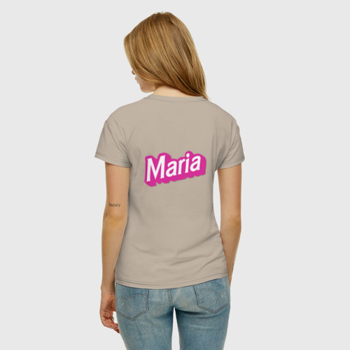 Женская футболка хлопок Мария - силуэт Барби, цвет миндальный - фото 4