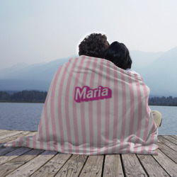 Плед 3D Имя Мария в стиле Барби: розовая полоска - фото 2