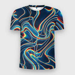 Мужская футболка 3D Slim Abstract waves