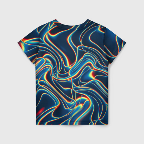 Детская футболка 3D Abstract waves, цвет 3D печать - фото 2