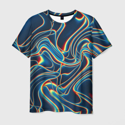 Мужская футболка 3D Abstract waves
