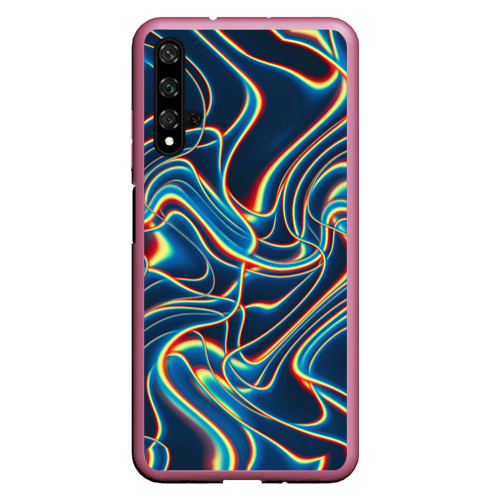 Чехол для Honor 20 Abstract waves, цвет малиновый