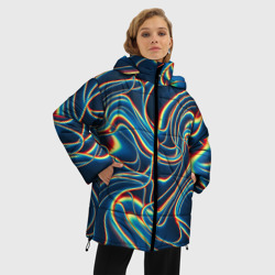 Женская зимняя куртка Oversize Abstract waves - фото 2