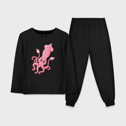 Детская пижама с лонгсливом хлопок Pink octopus