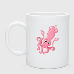 Кружка керамическая Pink octopus