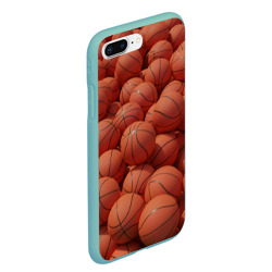 Чехол для iPhone 7Plus/8 Plus матовый Узор с баскетбольными мячами - фото 2