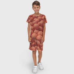 Детский костюм с шортами 3D Узор с баскетбольными мячами - фото 2