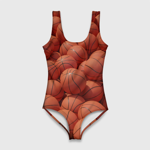 Женский купальник 3D Узор с баскетбольными мячами, цвет 3D печать