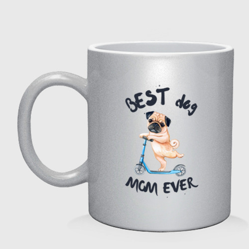 Кружка керамическая с принтом Лучшая мама собаки, вид спереди #2