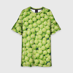Детское платье 3D Узор из теннисных мячей