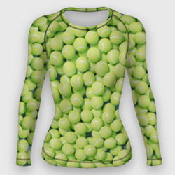 Женский рашгард 3D Узор из теннисных мячей