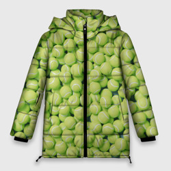 Женская зимняя куртка Oversize Узор из теннисных мячей