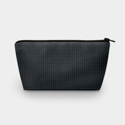 Косметичка 3D Шахматная мелкая клетка чёрно-серый