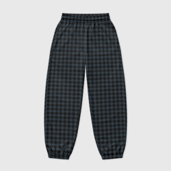 Женские джоггеры оверсайз 3D Шахматная мелкая клетка чёрно-серый