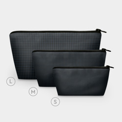 Косметичка 3D Шахматная мелкая клетка чёрно-серый - фото 2