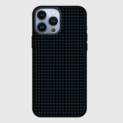 Чехол для iPhone 13 Pro Max Шахматная мелкая клетка чёрно-серый