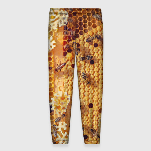 Мужские брюки 3D Пчёлы и соты с мёдом, цвет 3D печать - фото 2