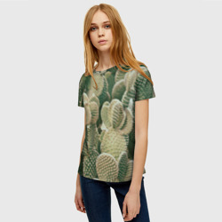 Женская футболка 3D Поле кактусов - фото 2