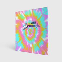 Холст квадратный I am Kenough - retro tie-dye