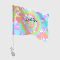 Флаг для автомобиля I am Kenough - retro tie-dye