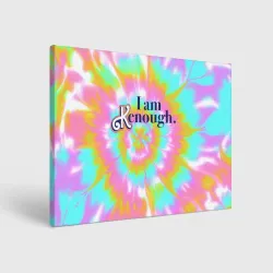 Холст прямоугольный I am Kenough - retro tie-dye
