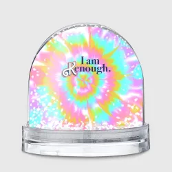 Игрушка Снежный шар I am Kenough - retro tie-dye
